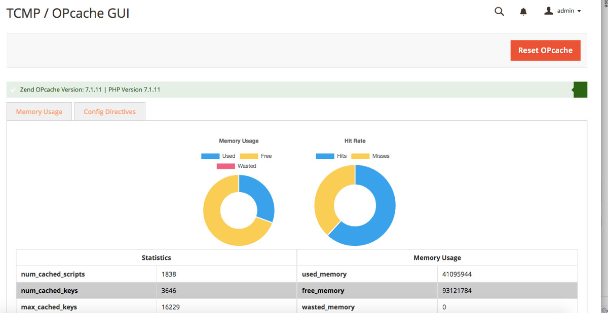 TCMP OPcache GUI Example